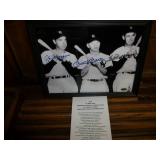 Mantle/Demaggio/Williams Signed 8x10 w/Cert.