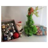 Ornaments,Lighted Tree,Table Cloth