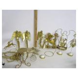 Gold Toned Angels,Candle Holders,Deer