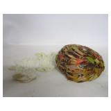 Vtg Valarie Modes Feather Hat W/Gloves