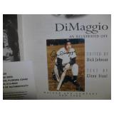 Joe Dimaggio Book W/Cert&Signed 4' Photo on inside