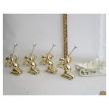 Dept 56 Gold Toned Ceramic Angels