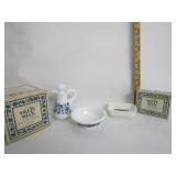 Avon Delft Blue Soap Dish,Pitcher&Bowl