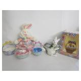 Easter Decor Glazed Ceramics,Enesco,Rabbit Teapot
