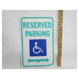 Metal Reserved parking Sign