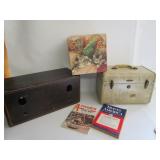 Vintage Items,Wood Box,Vtg Carry Case,Old Books