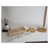 Candle Holders,White Glass Lamp,Souvenirs