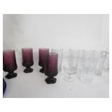 Mid Century Glass,Purple Glass