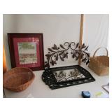 Hm Decor,Mirror,Metal Art,Baskets