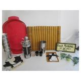 Bar Set Up,Alum Cups,Shot Glasses,Bamboo Decor