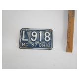 Motorcycle License Plate