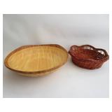 Wood Bowl W/Basket
