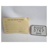 Geauga County Amish Buggy License Plate