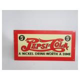 Pepsi-Cola Sign 11.5'x6'