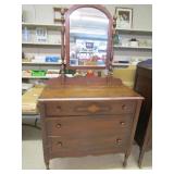 Vintage Dresser W/Mirror 35.5'Wx18'Dx66'T