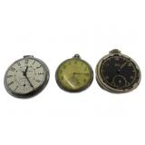 Broken Pocket Watches,Nassau,Westclox,Ingrahm Broken Pocket Watches,Nassau,Westclox,Ingrahm