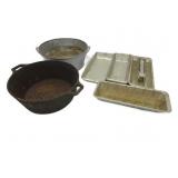 Vintage Kitchen,Ice Trays,Cast Iron Pot Vintage Kitchen,Ice Trays,Cast Iron Pot