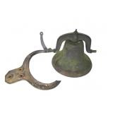 Antique Cast Iron Bell Has Broke Piece Antique Cast Iron Bell Has Broke Piece