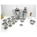 Mid Century Stainless Decanter Set Mid Century Stainless Decanter Set