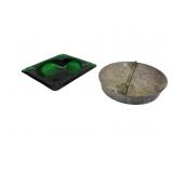 Mid Century Cigar Ashtray,Green Glass Ashtray Mid Century Cigar Ashtray,Green Glass Ashtray