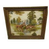 Cloth Made Dimensional Deer Art 19.5'x33' Cloth Made Dimensional Deer Art 19.5'x33'