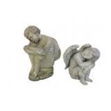 Cement Statue W/Plastic Statue 12'T And 10'T