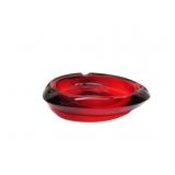 Vintage Red Glass Ashtray 2'T