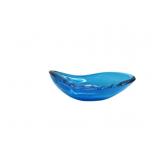Vintage Blue Glass Ashtray 2't