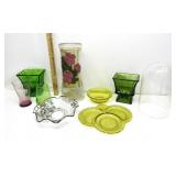 Mid Century Colored Glass Items