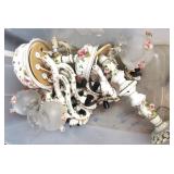 Capodimonte Chandilier W/Globes Ceramic