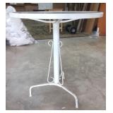 Metal Patio Table Glass Top Is Broke 26'Rx30'T Metal Patio Table Glass Top Is Broke 26'Rx30'T