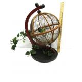 Wooden Bird Cage Decor W/Wooden Bird Wooden Bird Cage Decor W/Wooden Bird