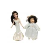 Vintage Porceline Dolls 17'&14' Vintage Porceline Dolls 17'&14'