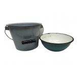 Enamel Bucket 8'T/Enamel Bowl 10'R Enamel Bucket 8'T/Enamel Bowl 10'R