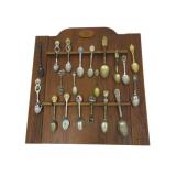 Vintage Spoon Display W/Spoons Vintage Spoon Display W/Spoons