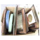 Box Of Vtg Frames And Pics Box Of Vtg Frames And Pics