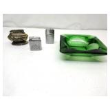 Mid Century Ashtray W/Lighters Mid Century Ashtray W/Lighters