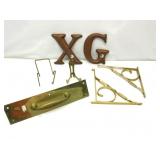 Brass Mailbox Door,Metal Letters,Brackets Brass Mailbox Door,Metal Letters,Brackets