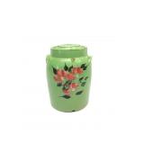 Antique Painted Crock Has Chip On Bottom 10'T Antique Painted Crock Has Chip On Bottom 10'T