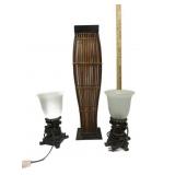 Home Decor Lamps W/Wicker Vase Home Decor Lamps W/Wicker Vase