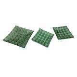 Green Glass Candle Holders Green Glass Candle Holders