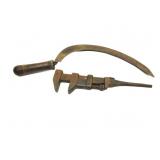Antique Sickle W/Wrench Antique Sickle W/Wrench