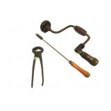 Vintage Tools,Hand Drill,Nail Puller Vintage Tools,Hand Drill,Nail Puller