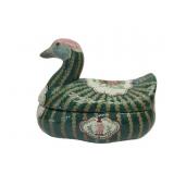 Antique Ceramic Duck Storage Jar Unsigned Antique Ceramic Duck Storage Jar Unsigned