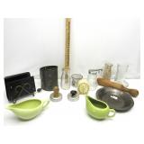 Vintage Kitchen,Sifter,Cookie Cutters,Timer Vintage Kitchen,Sifter,Cookie Cutters,Timer