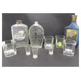 Jack Daniels Drink Glasses W/Liquor Bottles Jack Daniels Drink Glasses W/Liquor Bottles