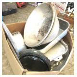 Box Full Of Alum Pans,Platters Box Full Of Alum Pans,Platters