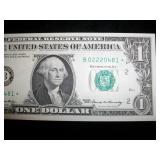 $1 1969 Star Note Ser# B02220481* GEM NEW $1 1969 Star Note Ser# B02220481* GEM NEW