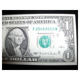 $1 1995 Fr#1922F Ser# F25469910M GEM NEW