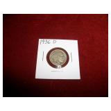 1936 D Indian/Buffalo Nickel
